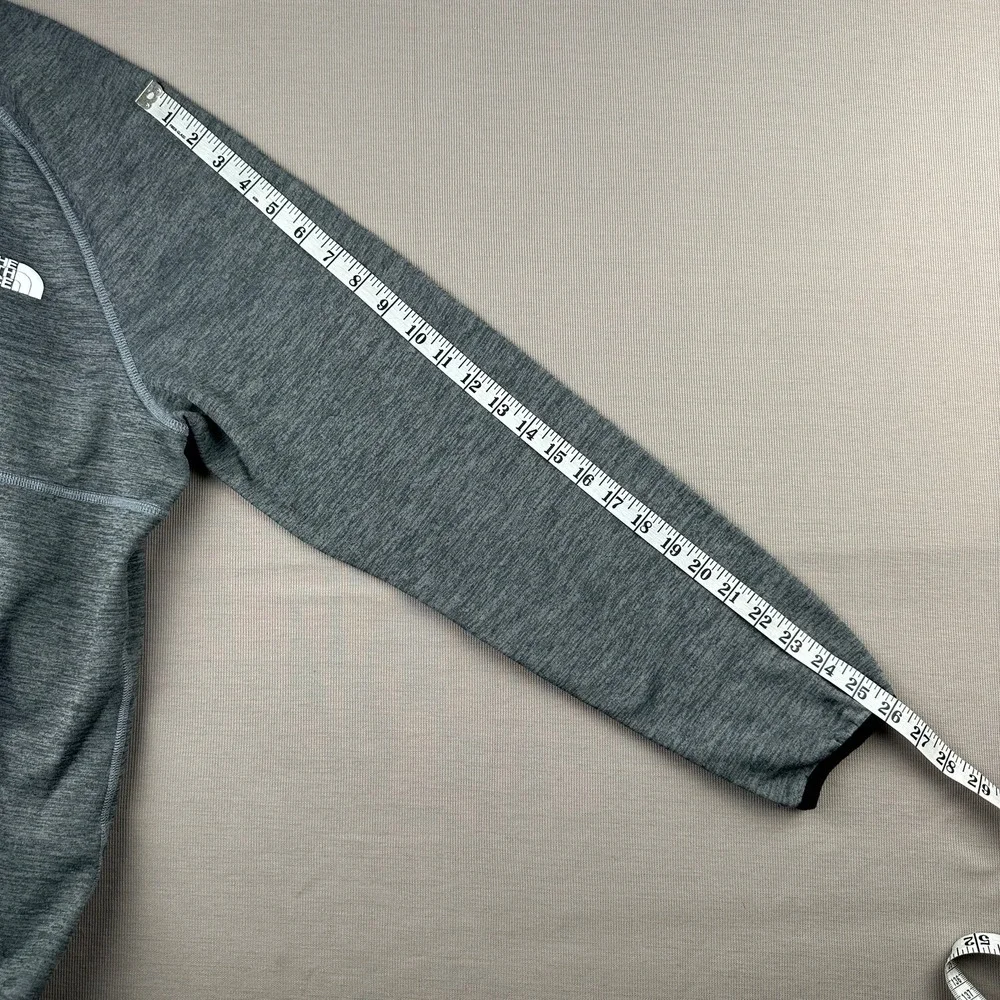 The North Face Mens XL Gray Heathered Quarter Zip Pullover Fleece Jacket